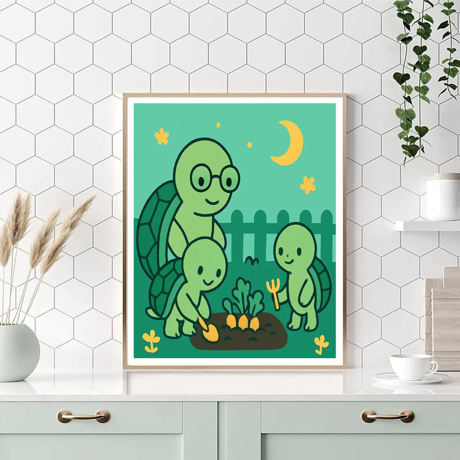 Galaxy Garden Turtles paint by color