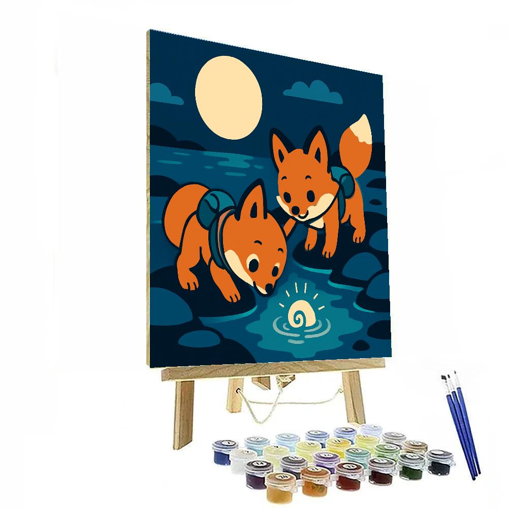 Moonlight Fox Explorers Numbered painting kits