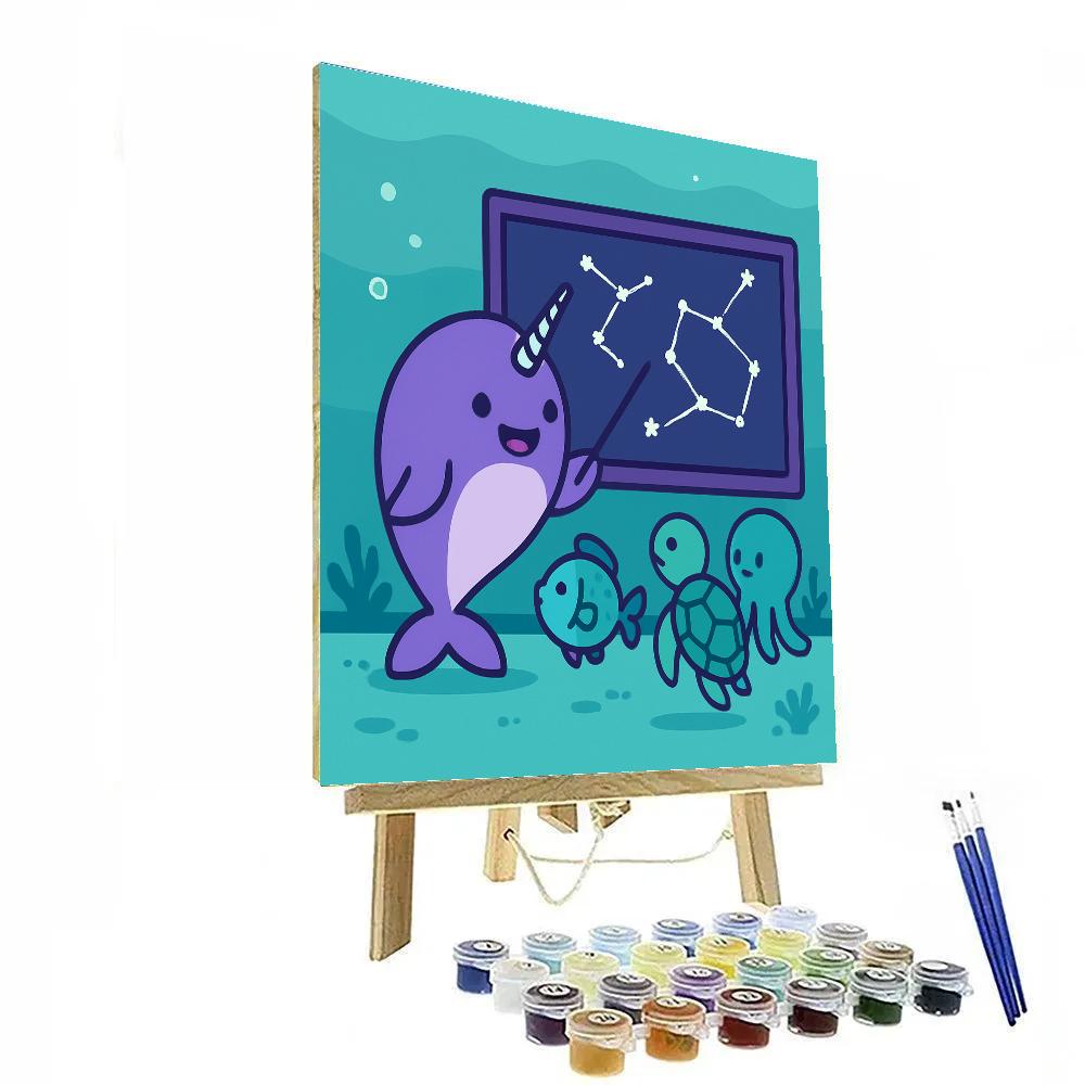 Nebula Narwhal Classroom Paint by numbers kits