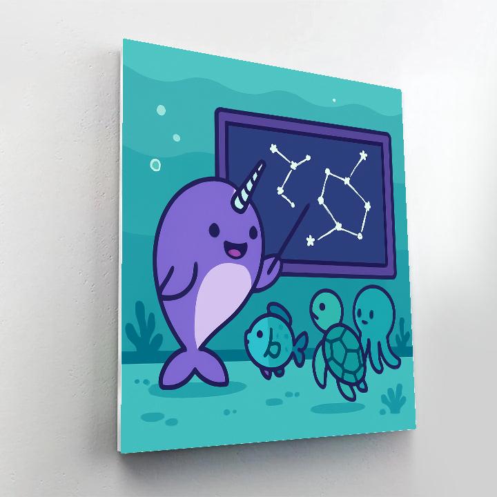 Nebula Narwhal Classroom Paint by numbers kits