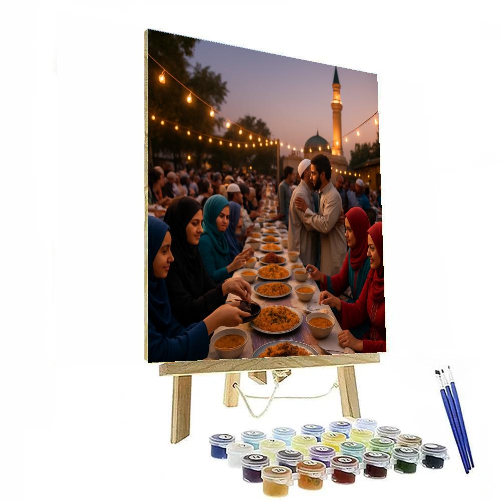 Eid Iftar Communal Meal paint by number