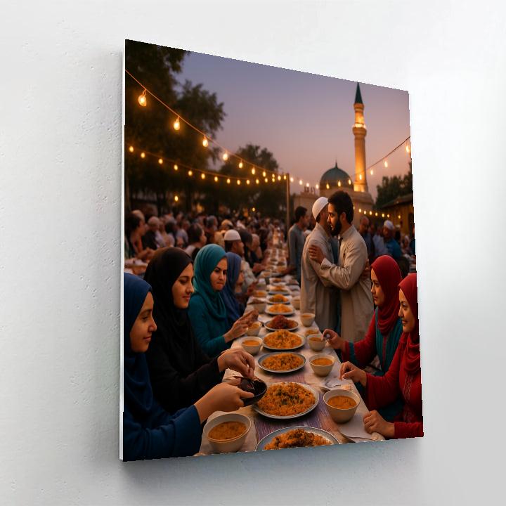 Eid Iftar Communal Meal paint by number