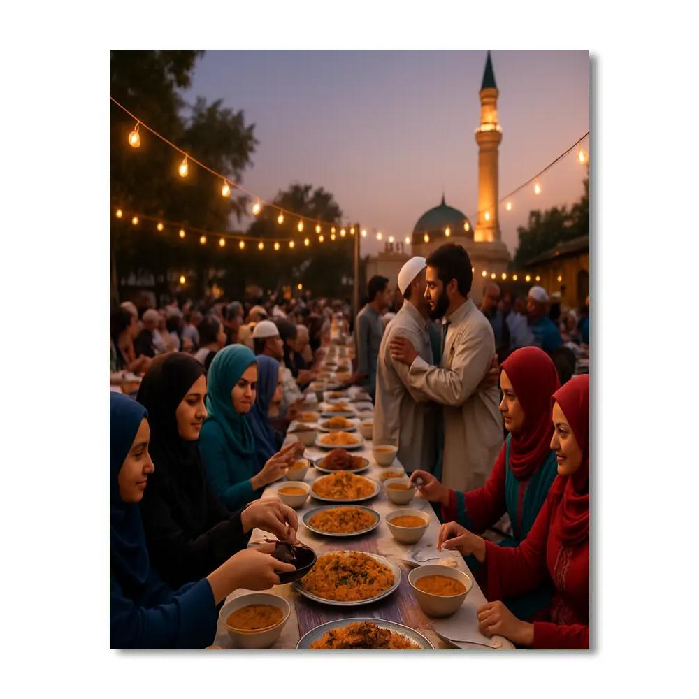 Eid Iftar Communal Meal paint by number