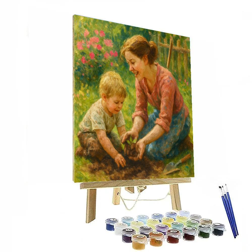 Backyard Garden Planting Lesson Paint by numbers kits