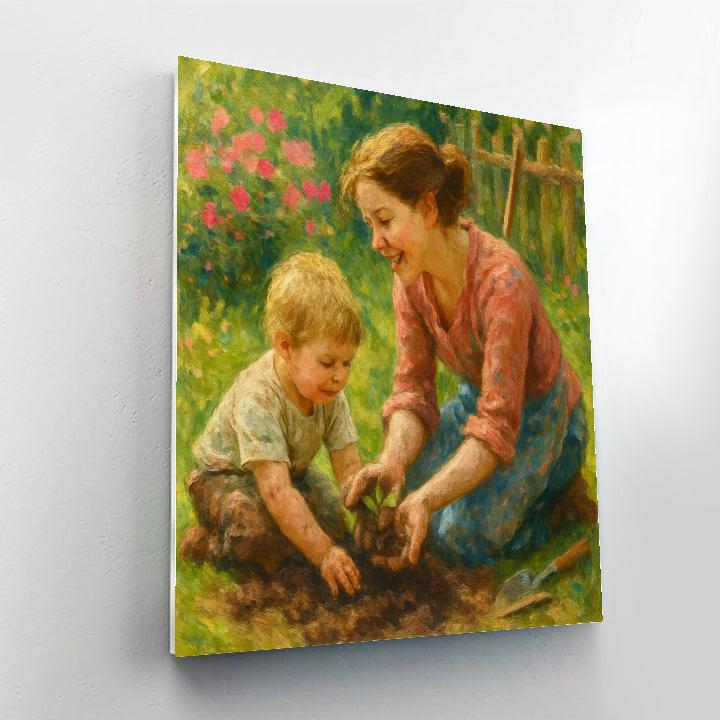 Backyard Garden Planting Lesson Paint by numbers kits