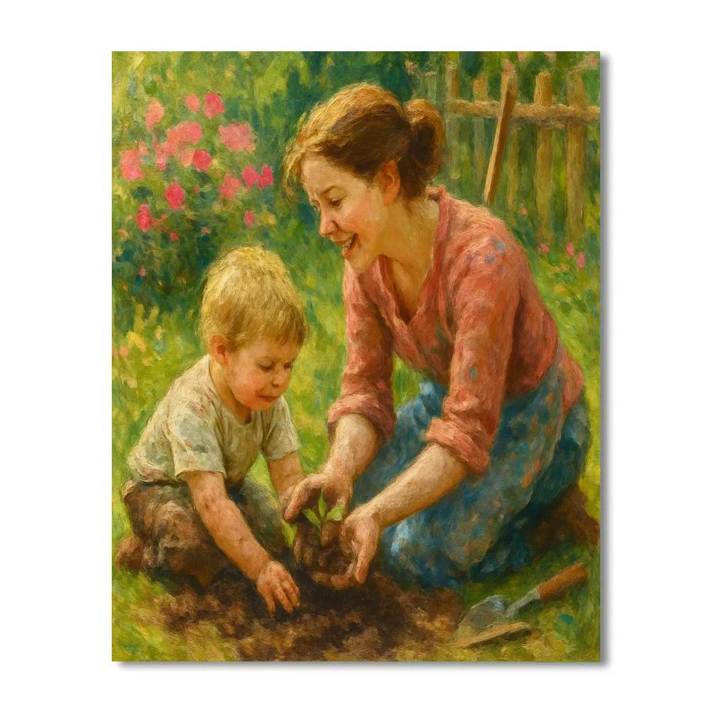 Backyard Garden Planting Lesson Paint by numbers kits