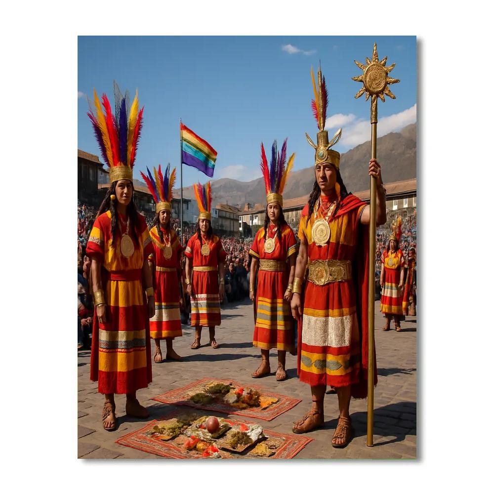 Inti Raymi Festival At Cusco Plaza Paint by numbers kits