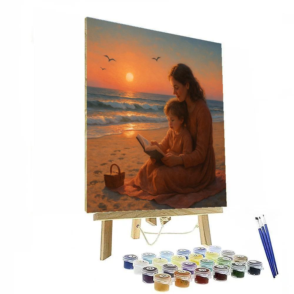 Sunset Seaside Storytime Numbered painting kits