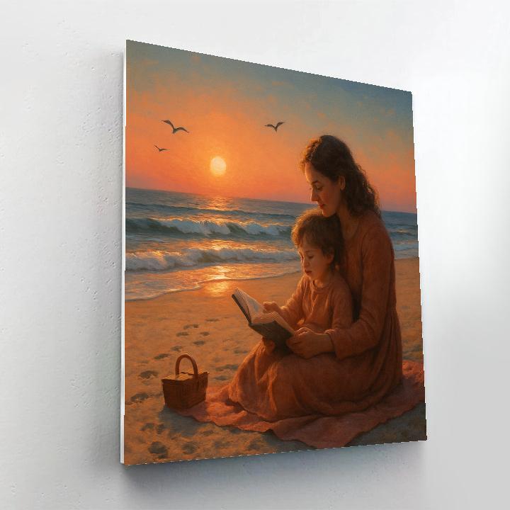 Sunset Seaside Storytime Numbered painting kits