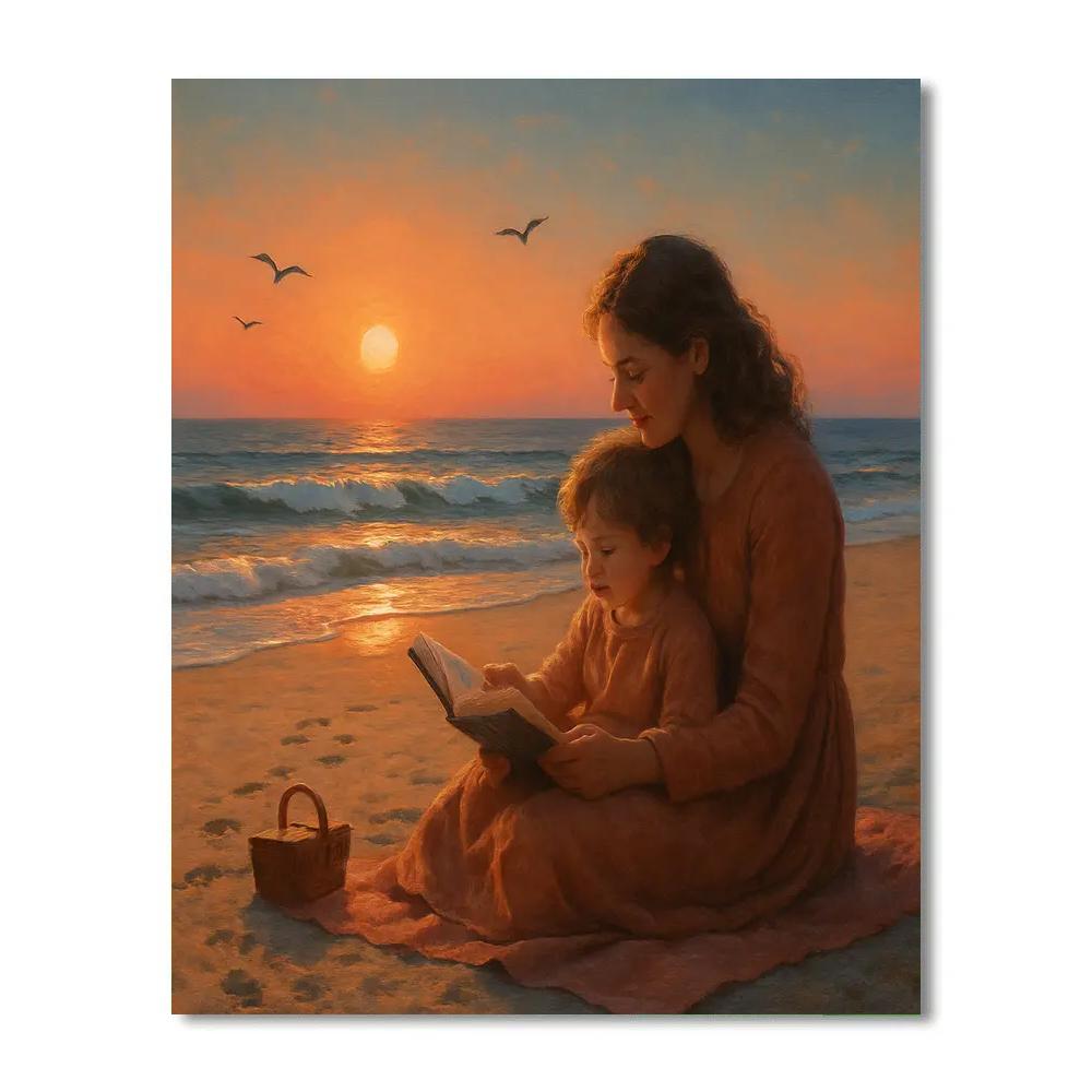 Sunset Seaside Storytime Numbered painting kits