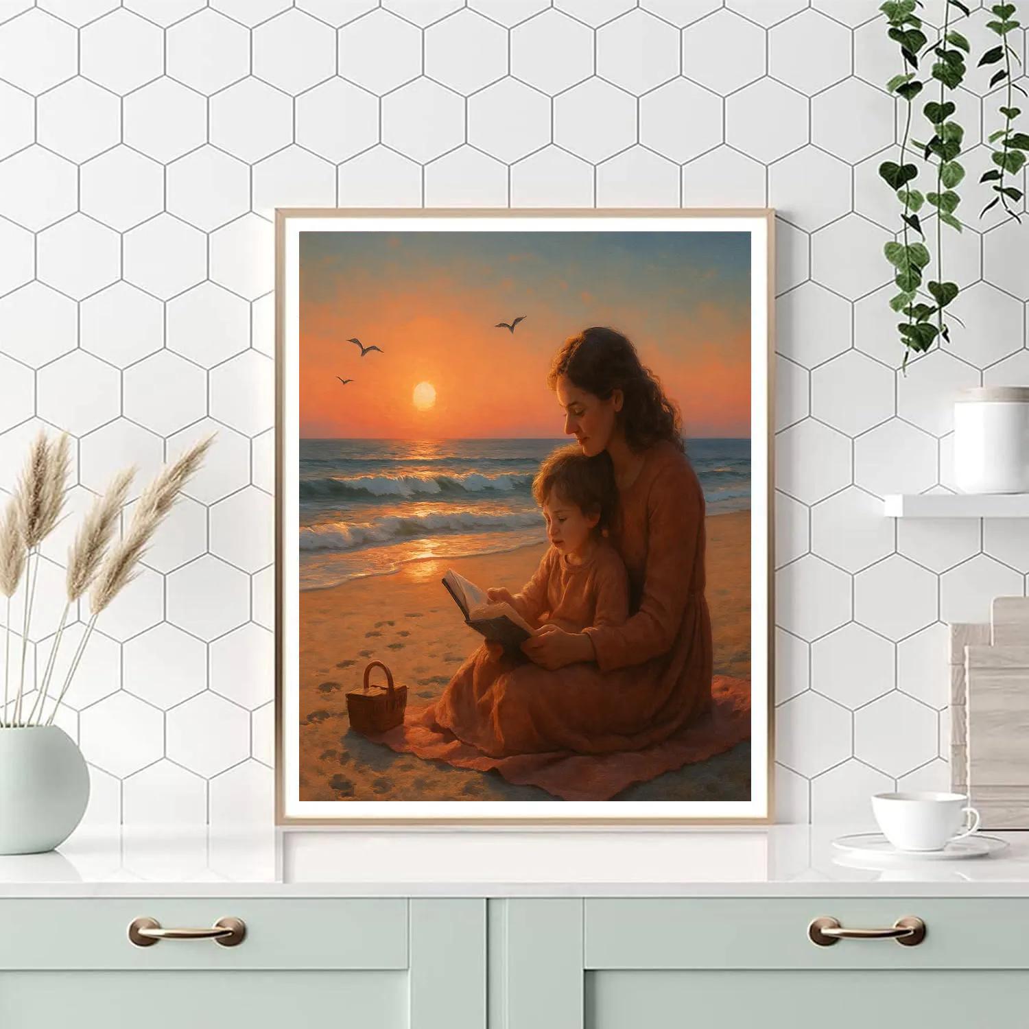 Sunset Seaside Storytime Numbered painting kits