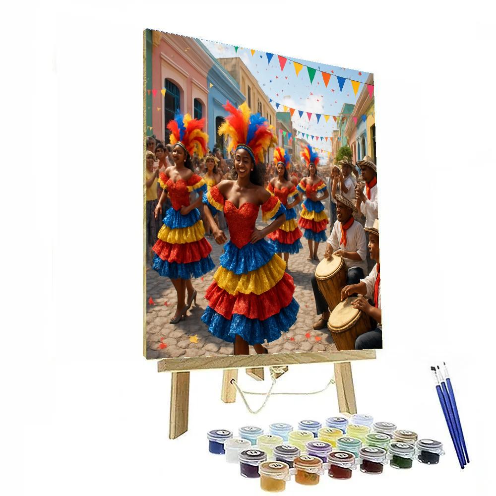 Carnaval De Barranquilla Street Dance painting number kit