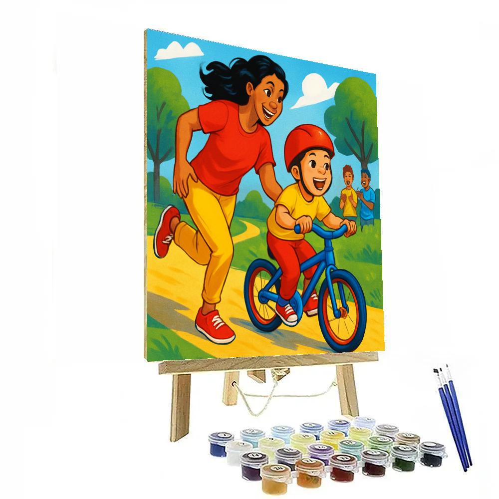 First Bicycle Ride Encouragement Numbered painting kits
