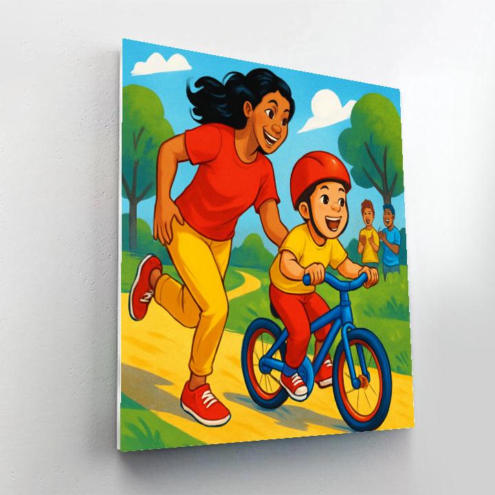 First Bicycle Ride Encouragement Numbered painting kits