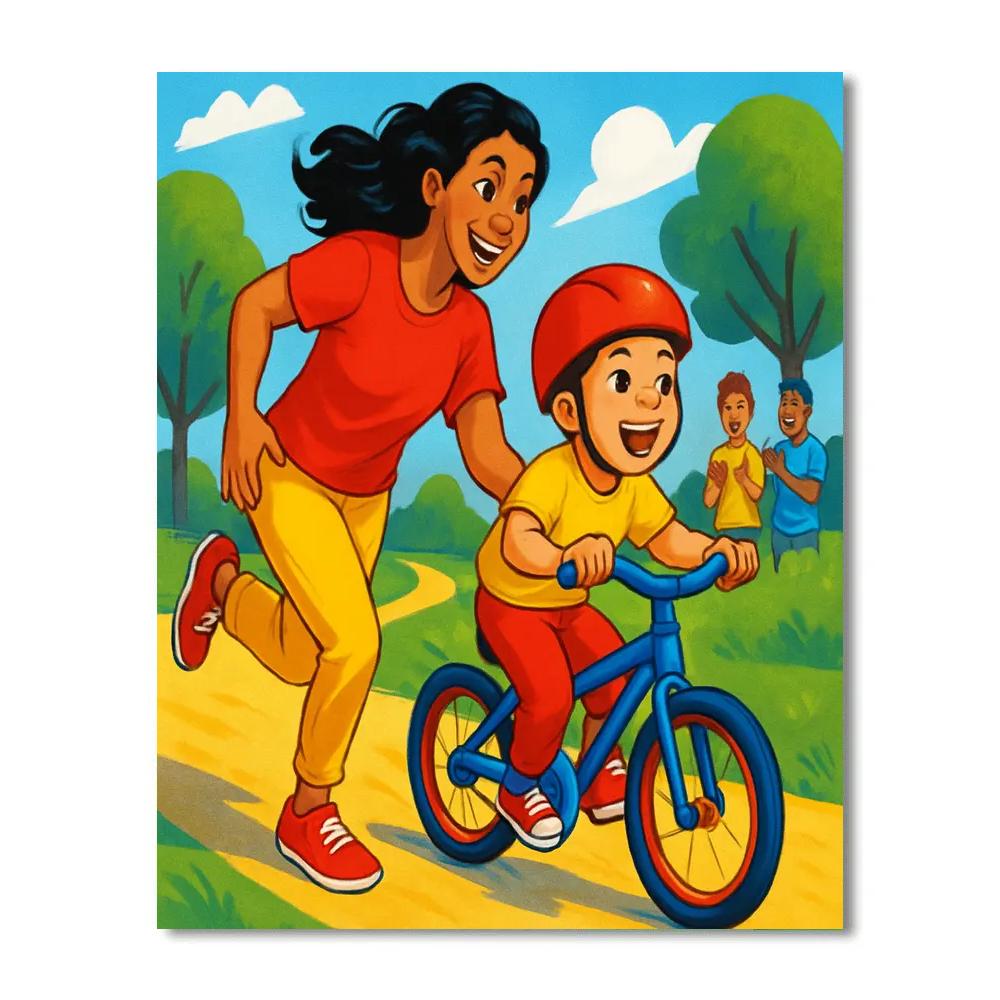First Bicycle Ride Encouragement Numbered painting kits