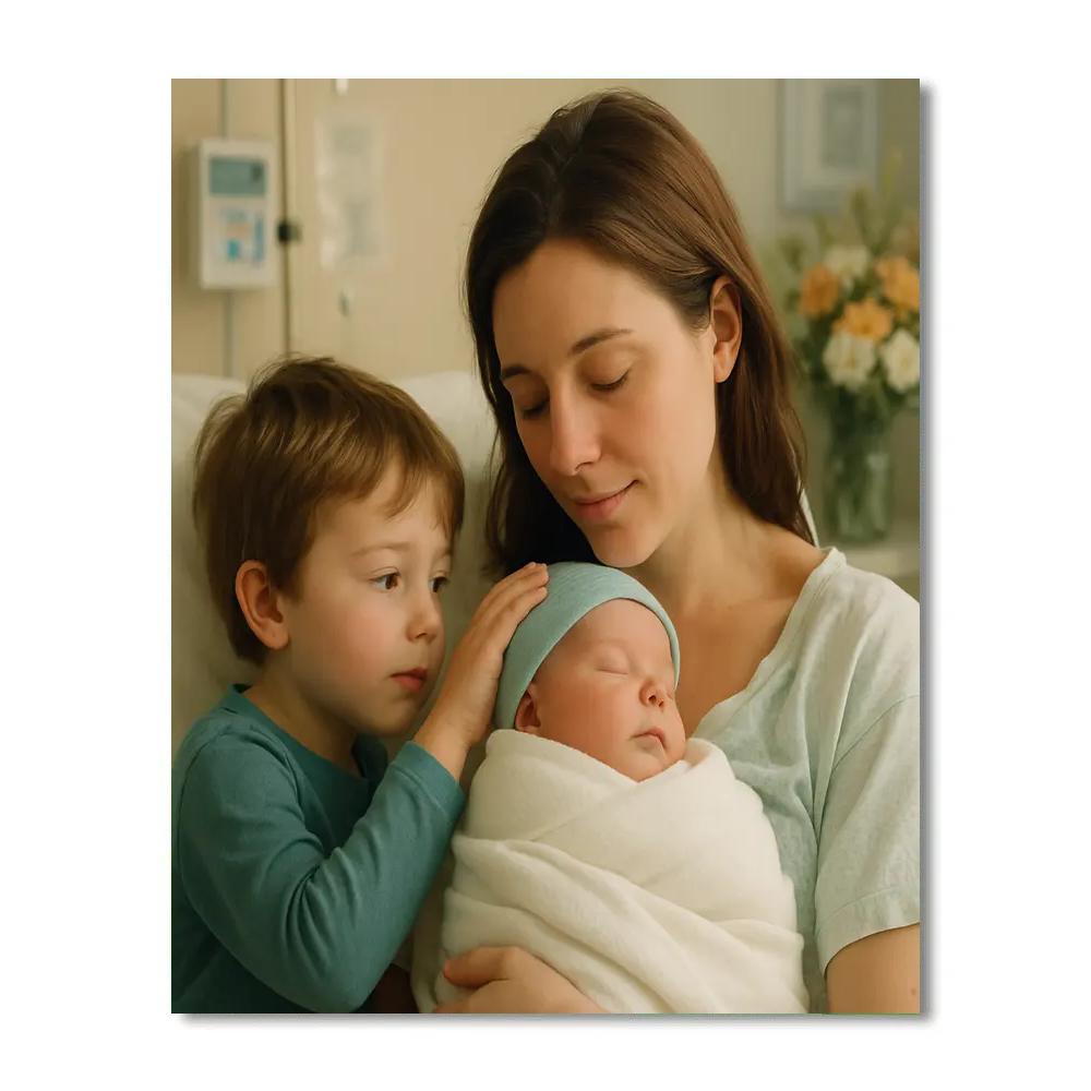 Hospital Welcome Home Hug paint by number