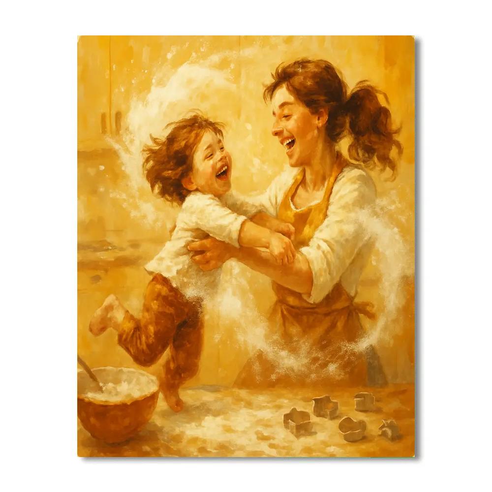 Kitchen Dance And Flour Snow DIY paint by numbers