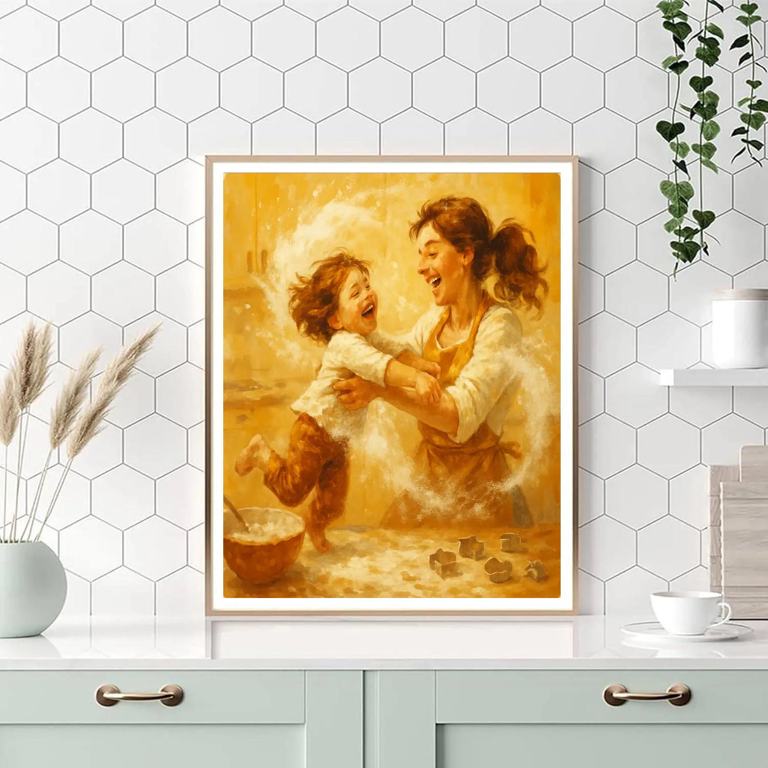 Kitchen Dance And Flour Snow DIY paint by numbers