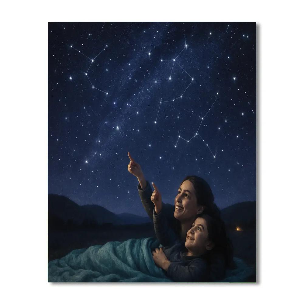 Stargazing Blanket Conversation Numbered painting kits