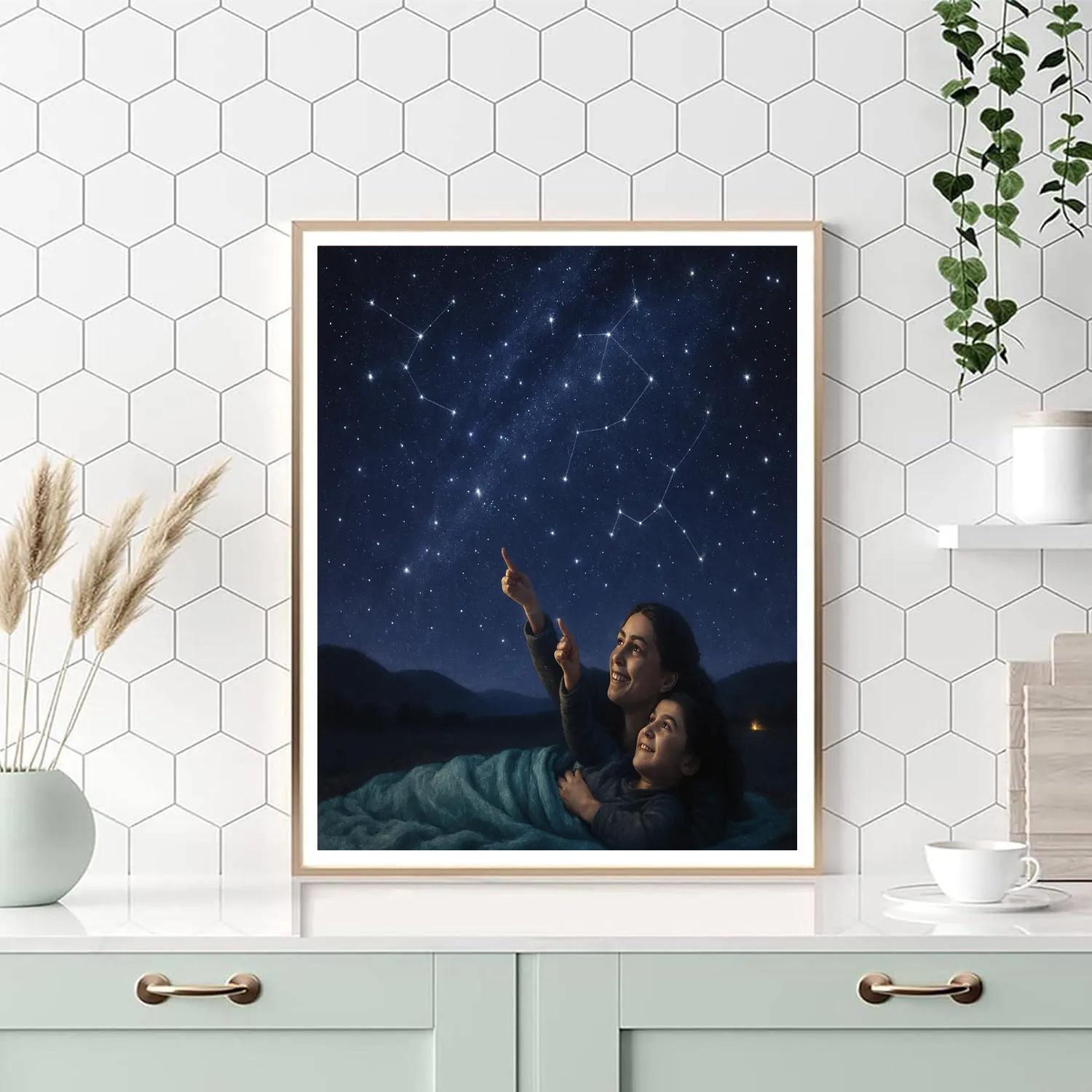 Stargazing Blanket Conversation Numbered painting kits