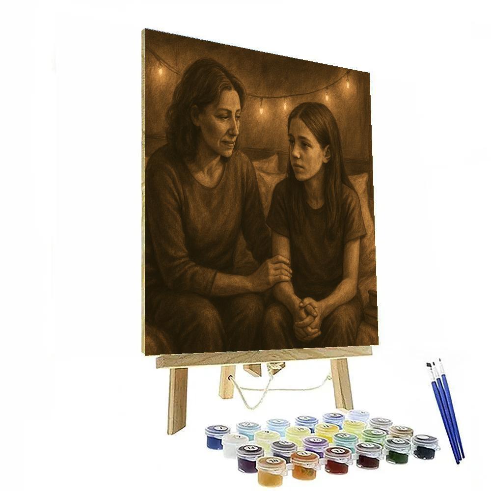 Mother And Teen Late Night Chat Number painting