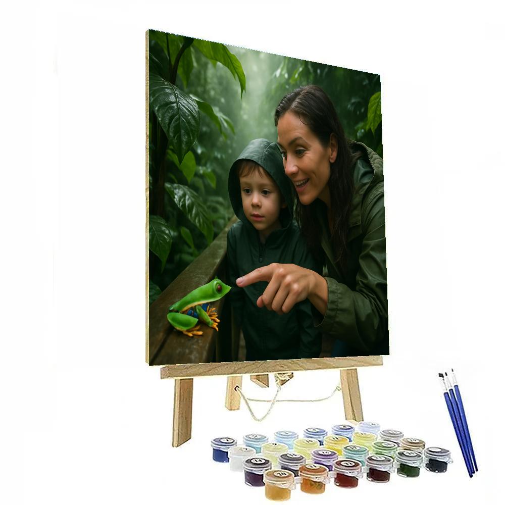 Cozy Rainforest Walk Discovery paint by color