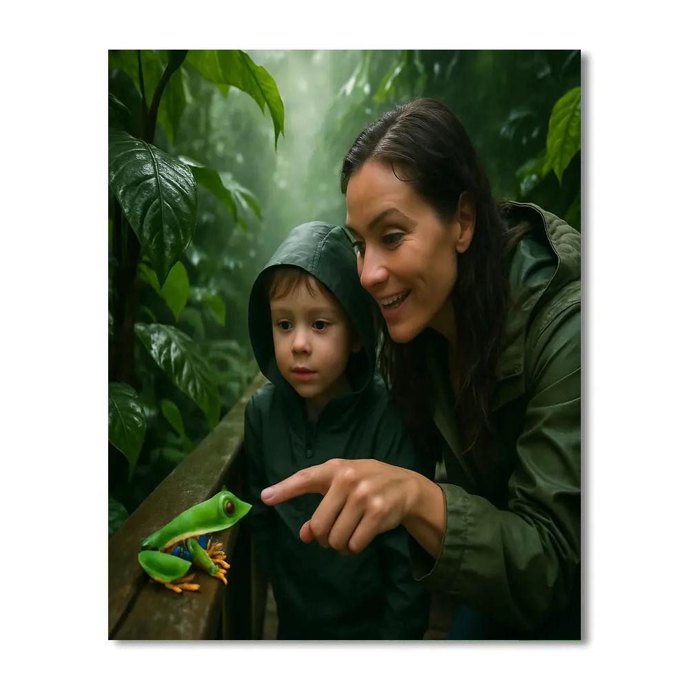 Cozy Rainforest Walk Discovery paint by color