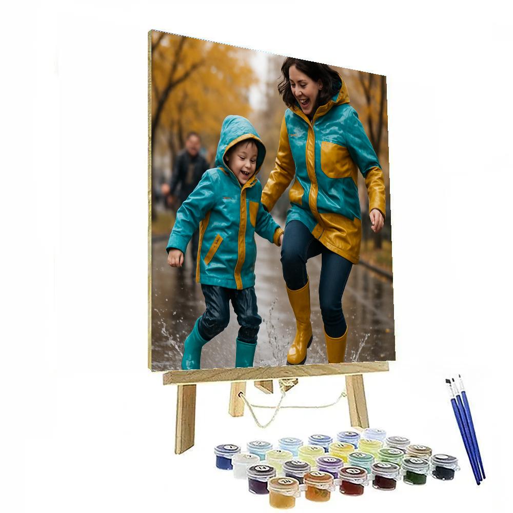 Patchwork Raincoat Adventure Painting by numbers kit