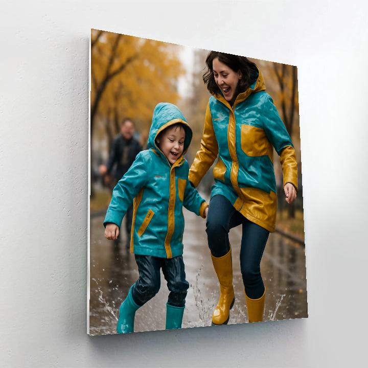 Patchwork Raincoat Adventure Painting by numbers kit