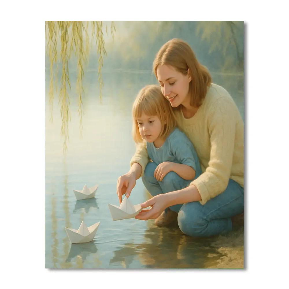 Making Paper Boats Together paint by number