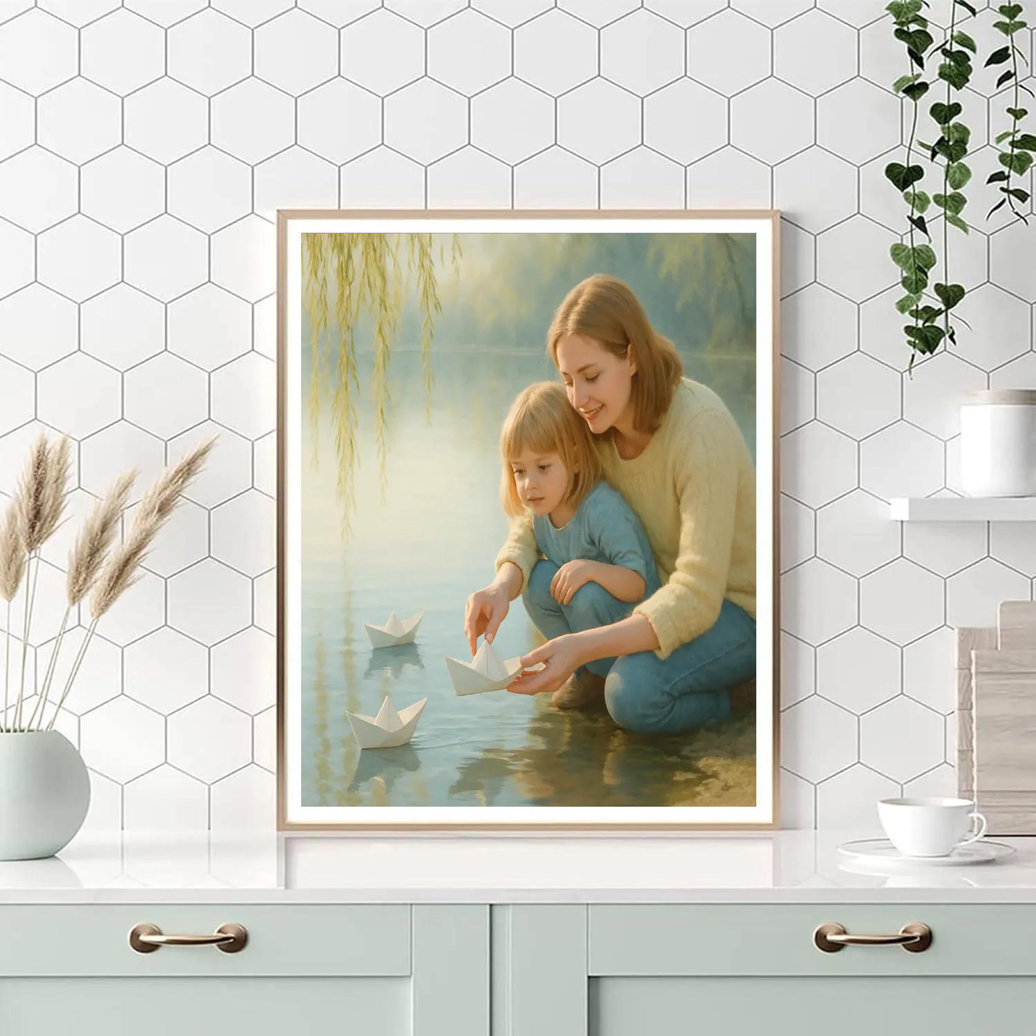 Making Paper Boats Together paint by number