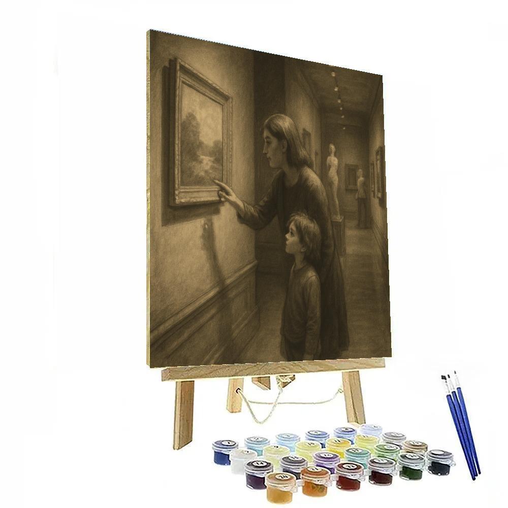 Quiet Museum Walk Together Number painting
