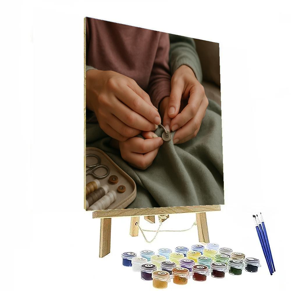 Sewing A Button Memory paint by color