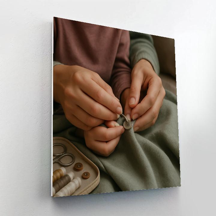 Sewing A Button Memory paint by color