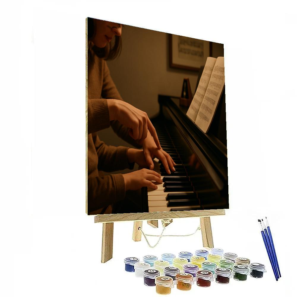 Teaching To Play Piano Numbered painting kits