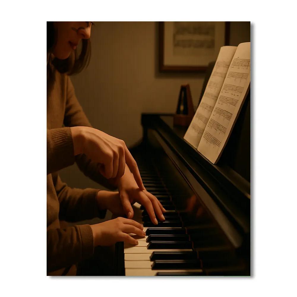 Teaching To Play Piano Numbered painting kits