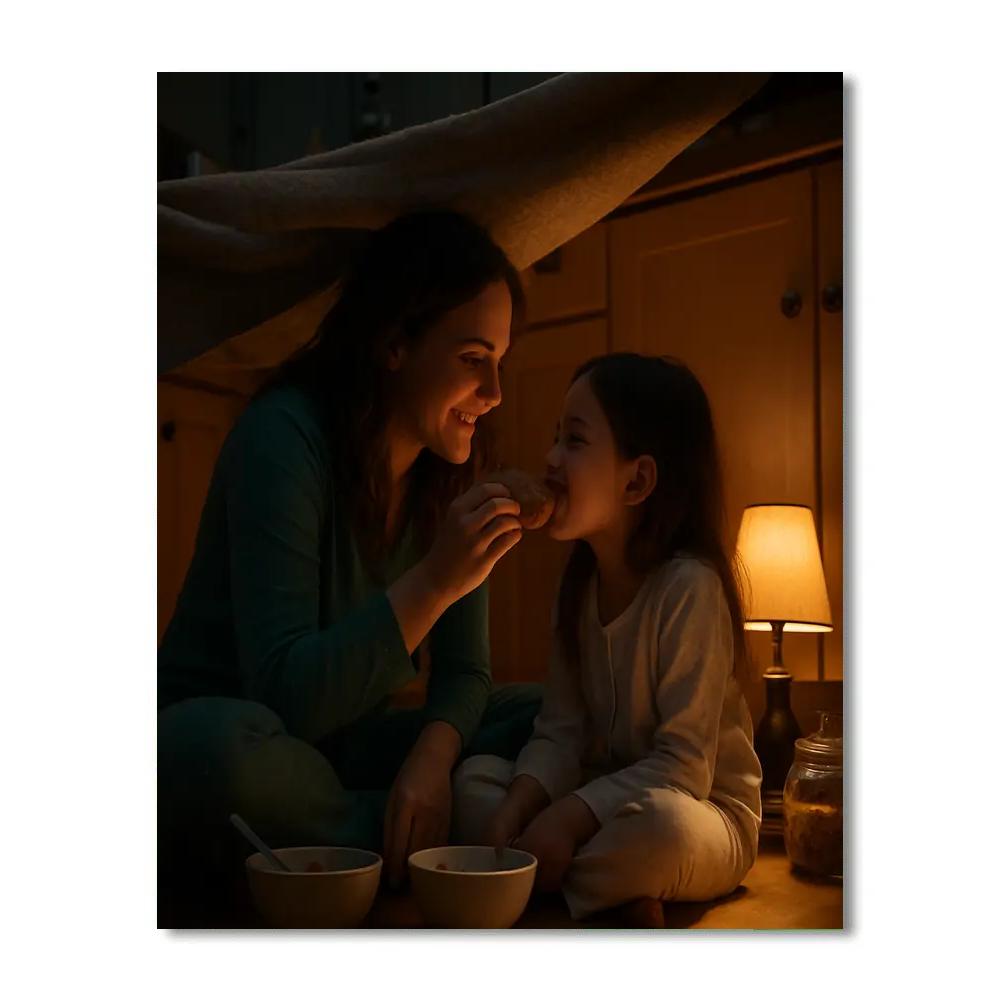 Pajama Fort Midnight Snack Numbered painting kits