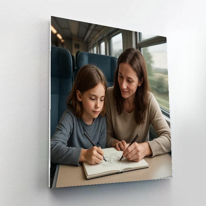 Shared Sketch On Train Ride Numbered painting kits