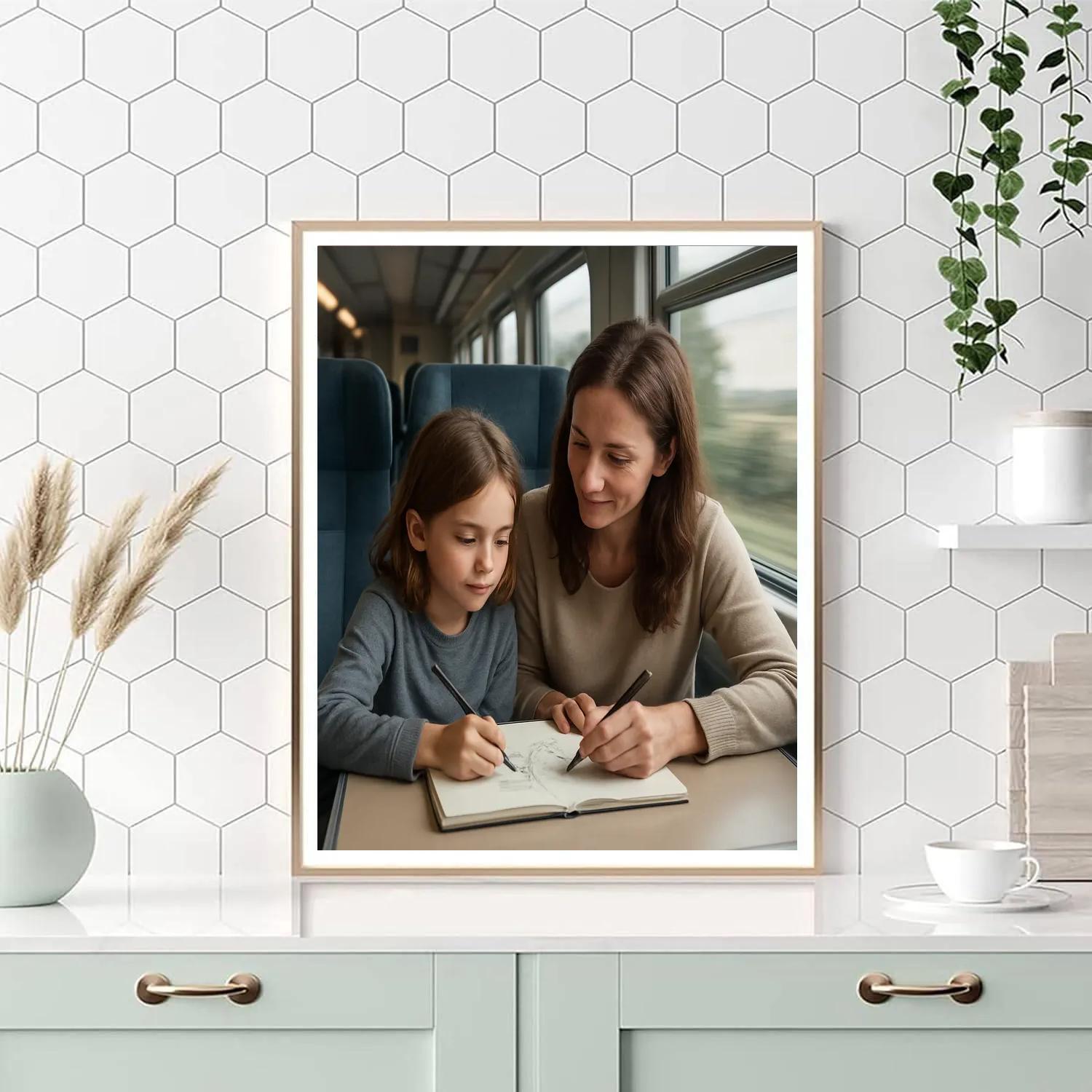 Shared Sketch On Train Ride Numbered painting kits