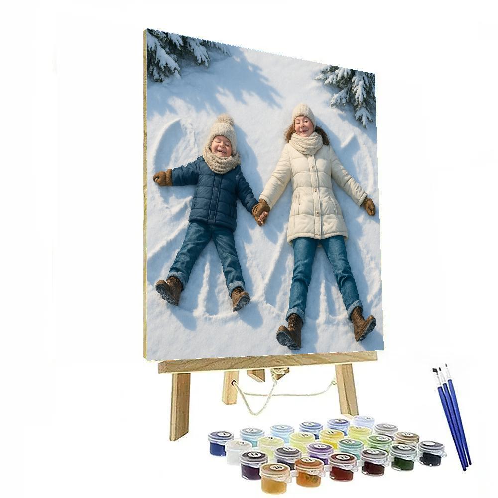 Snow Angel Partnership paint by number