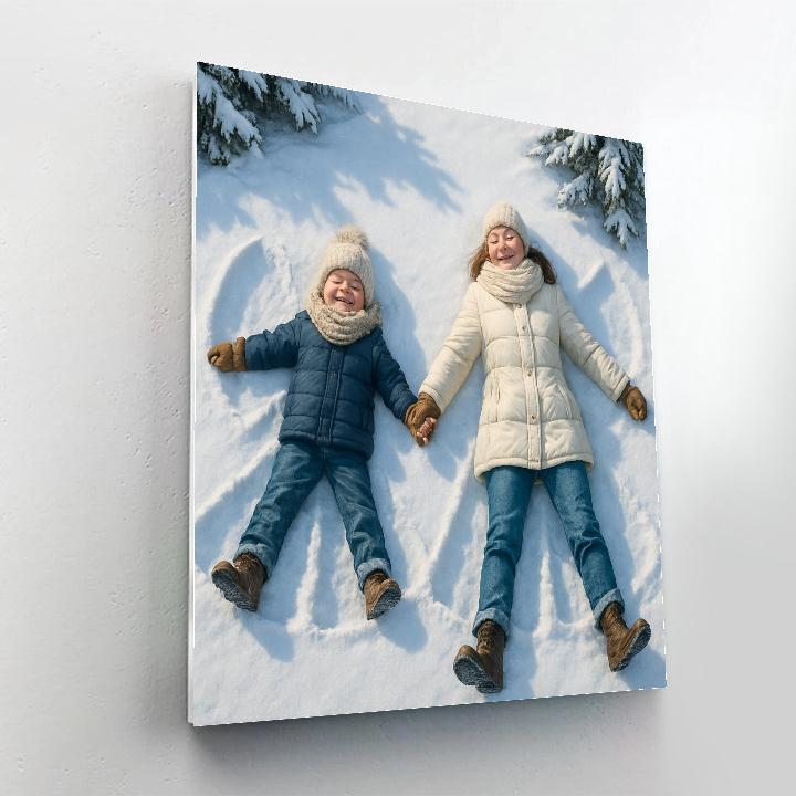 Snow Angel Partnership paint by number