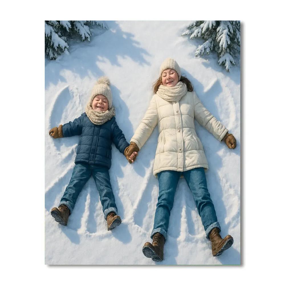 Snow Angel Partnership paint by number