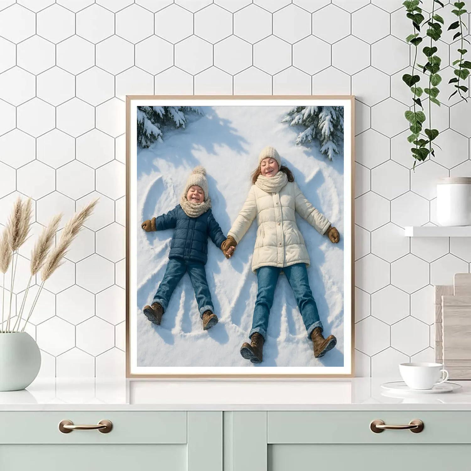 Snow Angel Partnership paint by number
