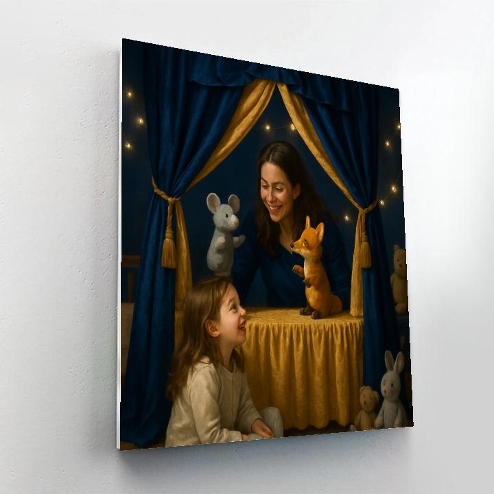 Puppet Theater Bedtime Show painting number kit