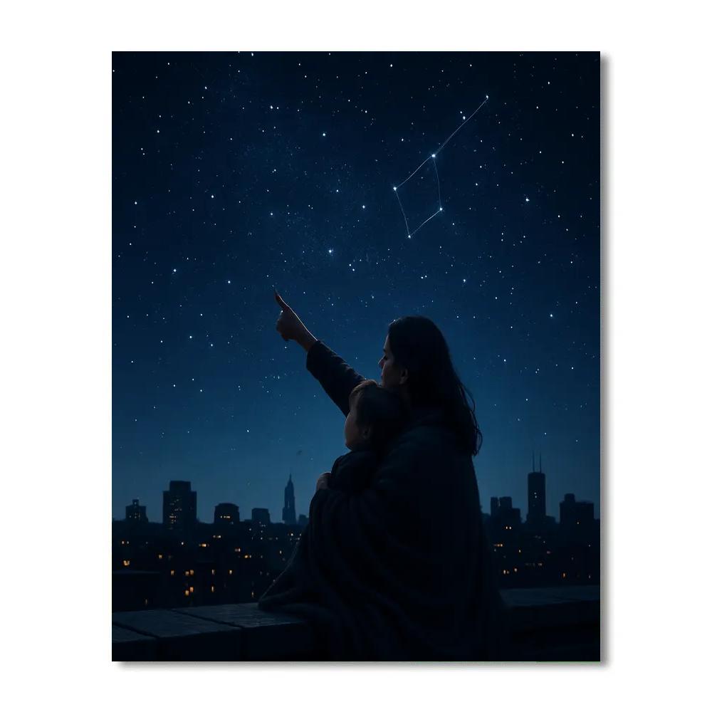 Learning Constellations On A Rooftop paint by numbers