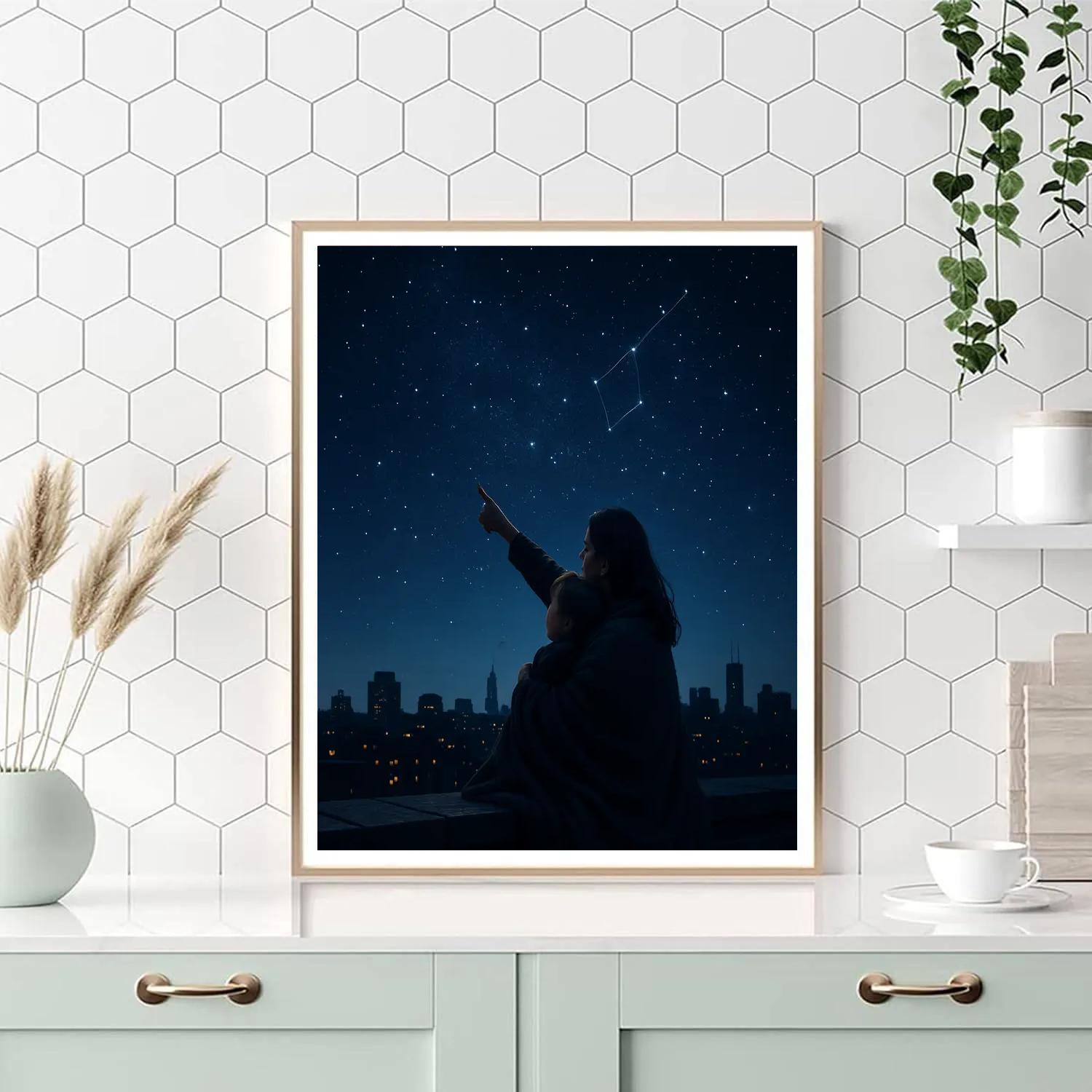 Learning Constellations On A Rooftop paint by numbers