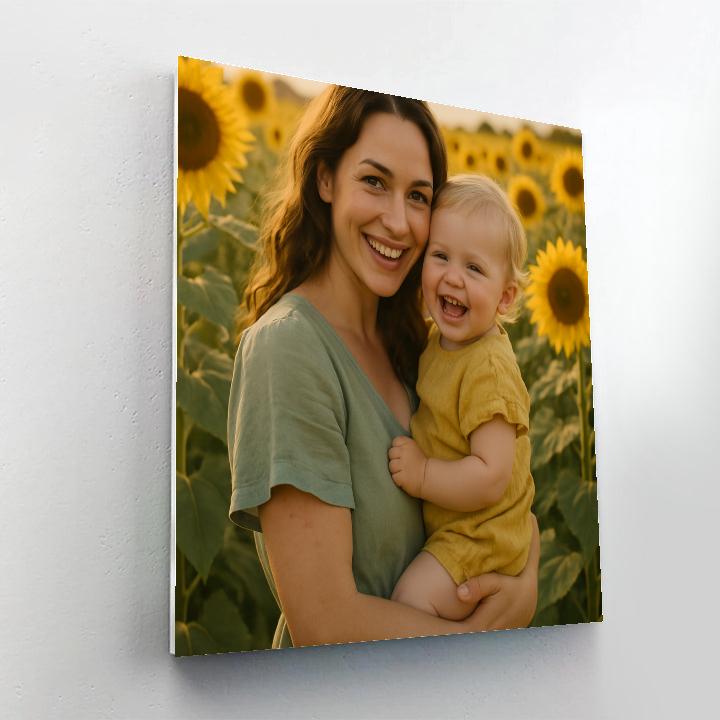 Sunflower Field Portrait Session painting number kit