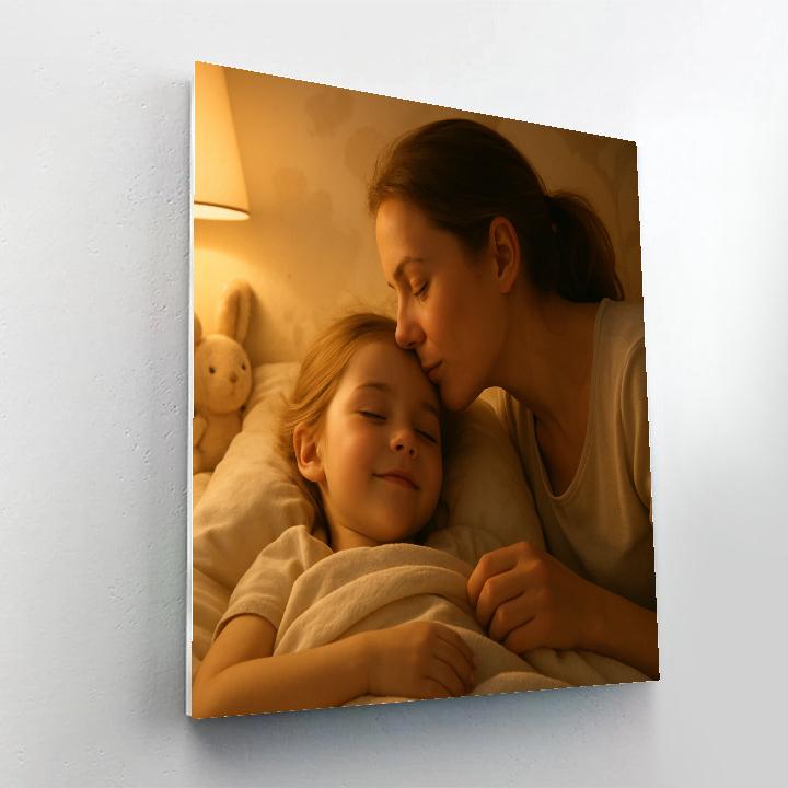 Bedtime Blanket Tuck And Wish Paint by numbers art