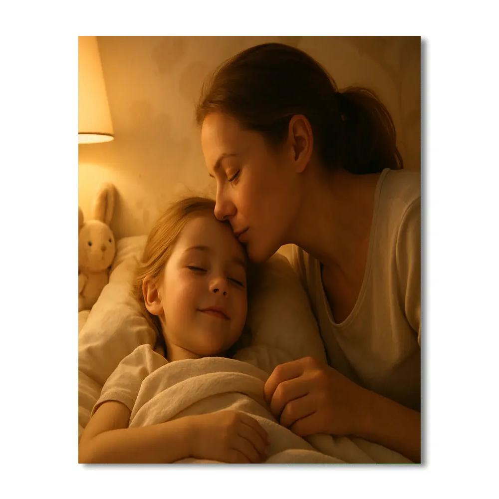 Bedtime Blanket Tuck And Wish Paint by numbers art