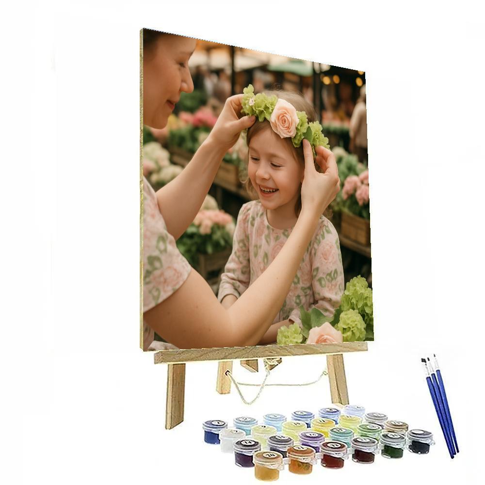 Sunrise Market Flower Crown Painting by numbers kit